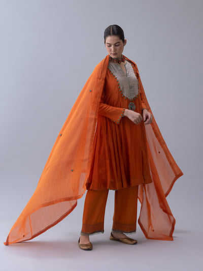 Leah Dupatta-Orange