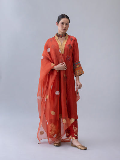 Namkha Dupatta-Rust
