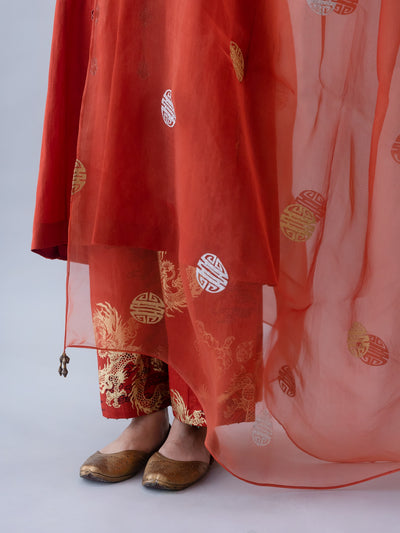 Namkha Dupatta-Rust