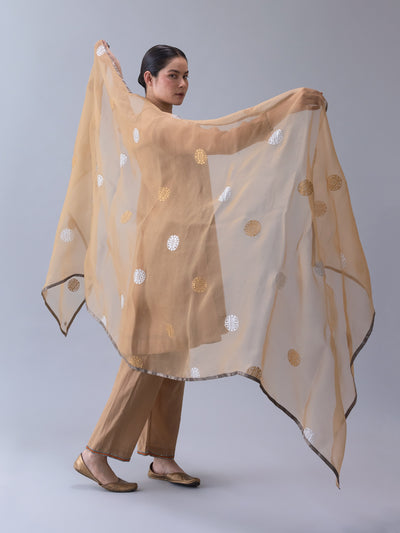 Yarki Dupatta-Beige
