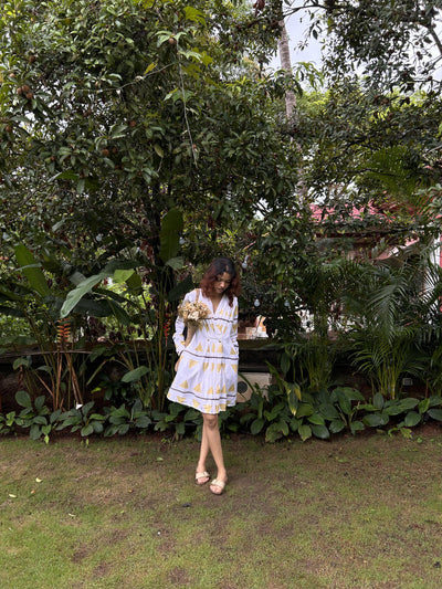 Florence Dress-Yellow Tribal