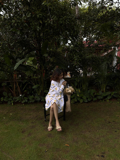 Florence Dress-Yellow Tribal