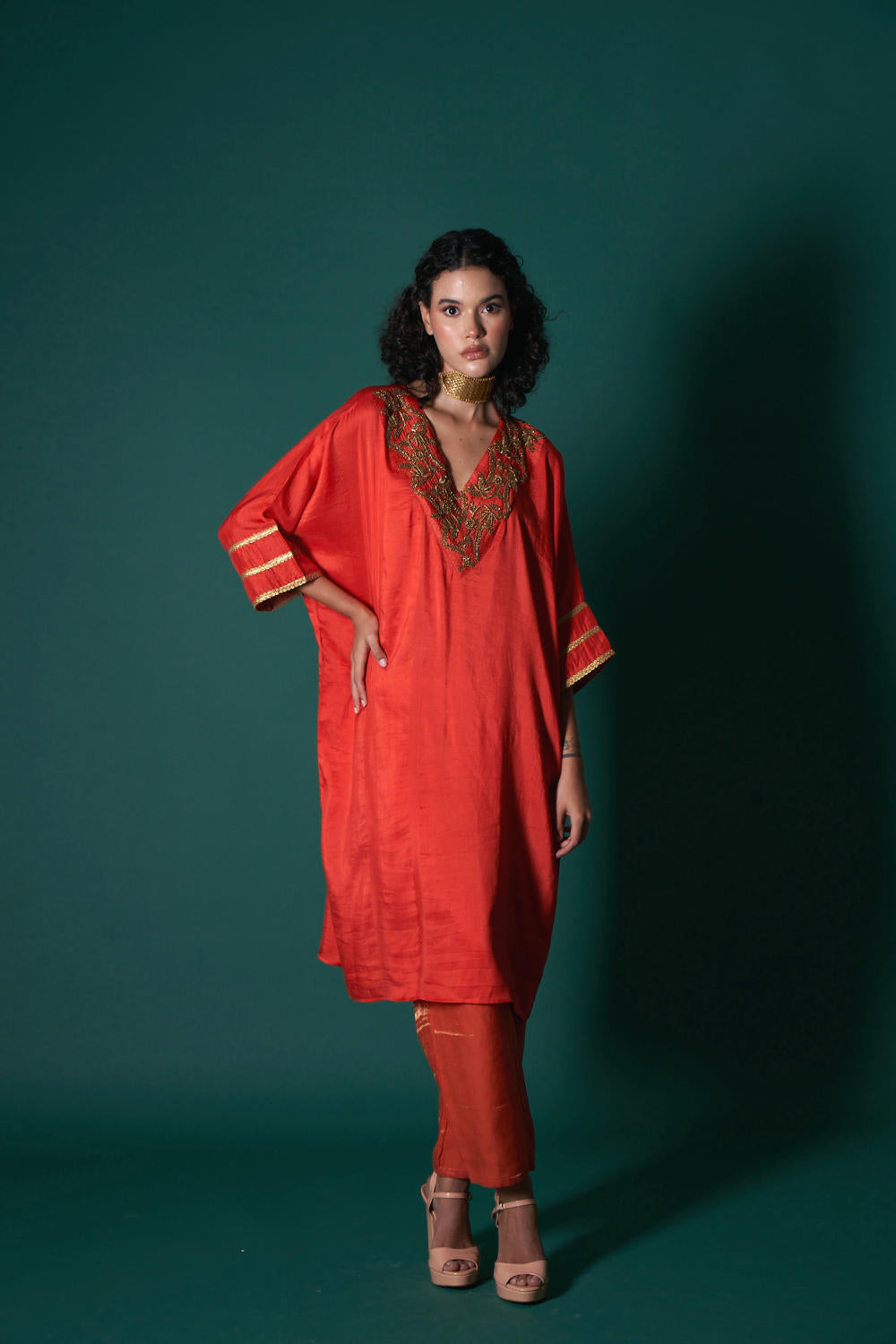 Hana silk and tissue kurta set