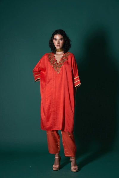 Hana silk and tissue kurta set