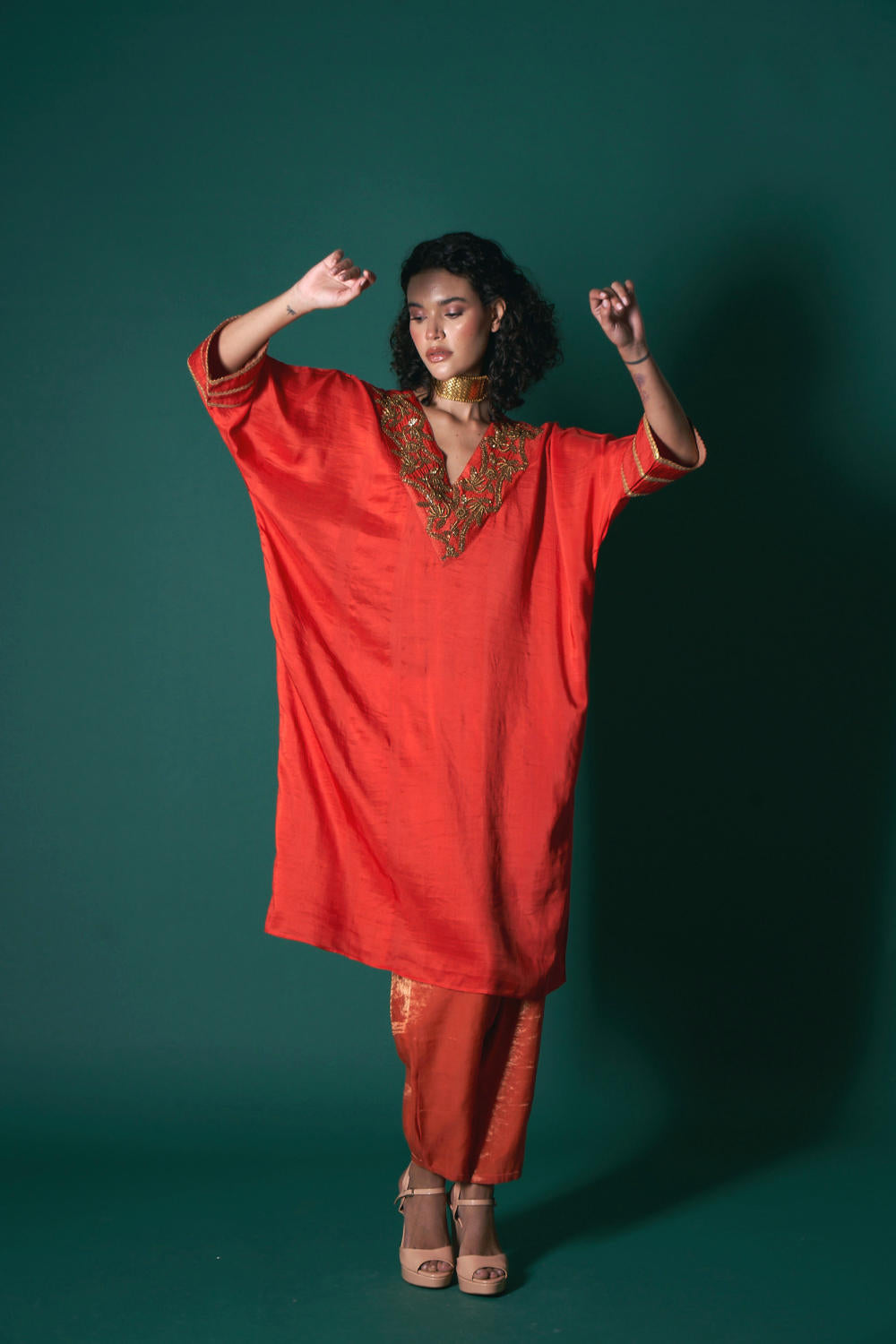 Hana silk and tissue kurta set