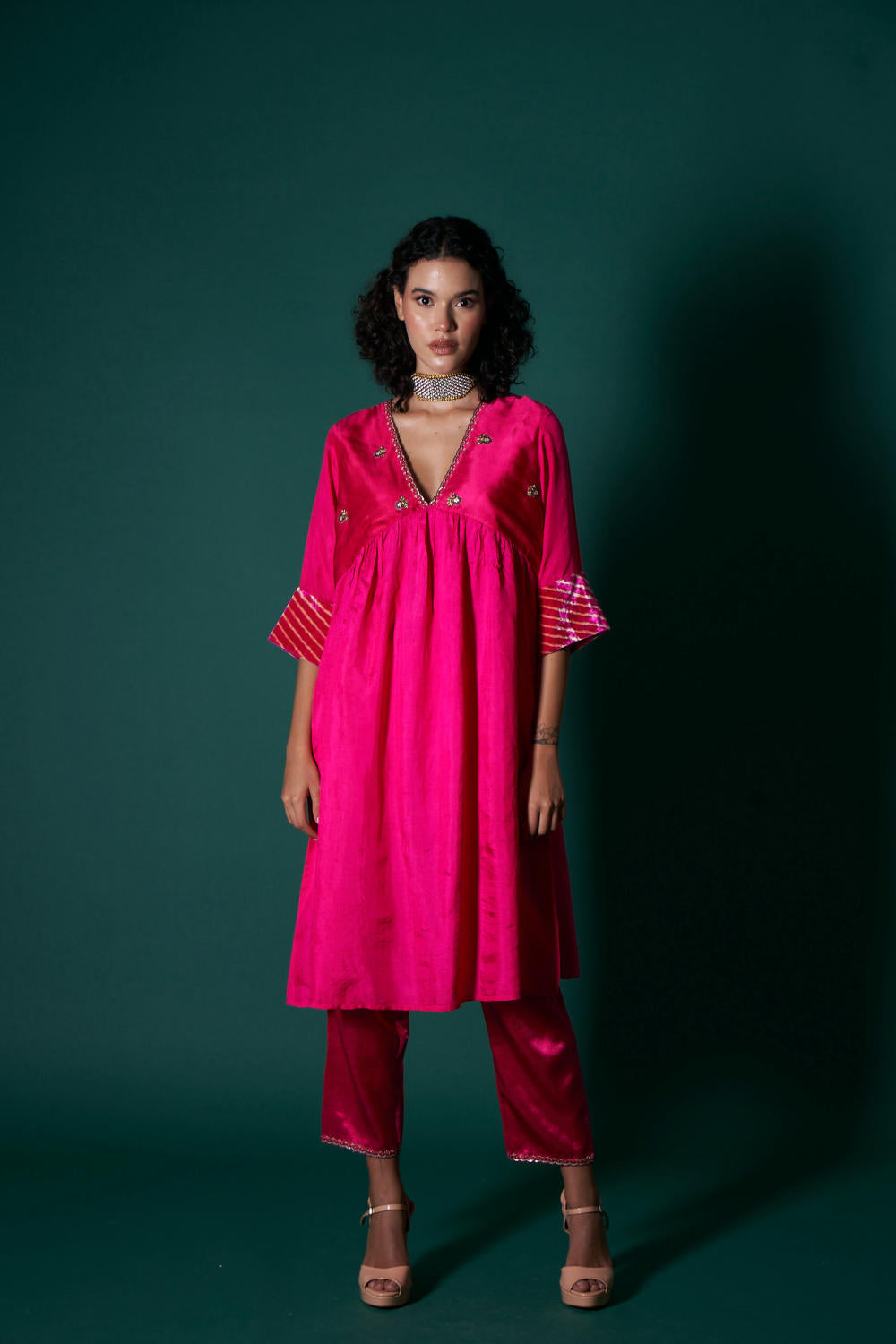 Jess silk and tissue kurta set