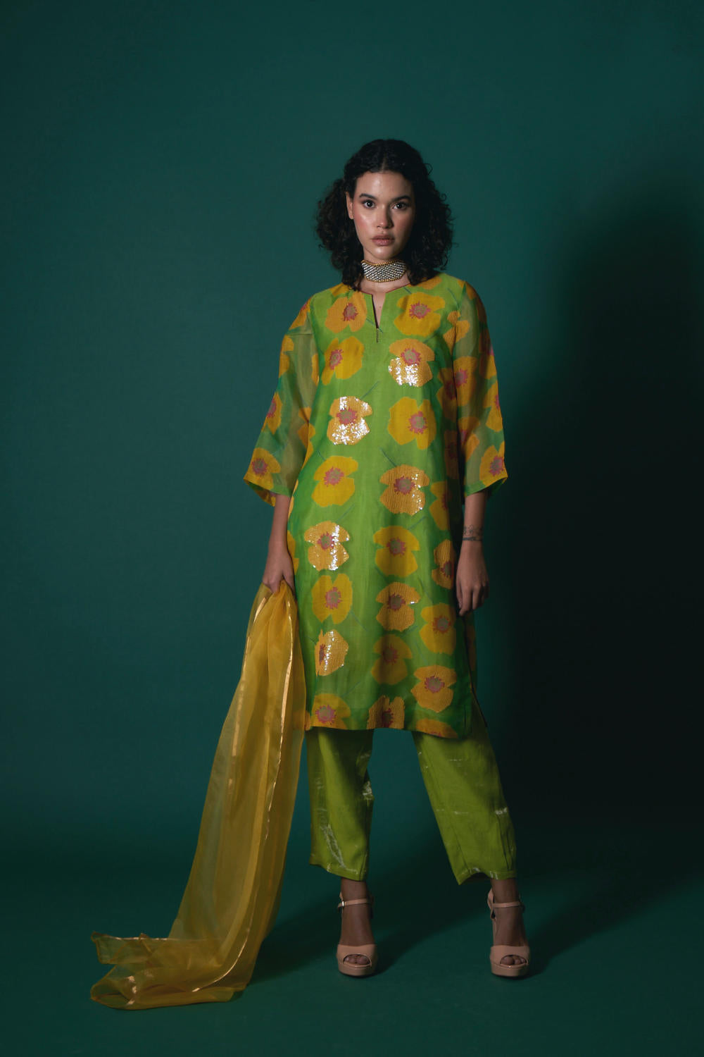 Tarina silk organza kurta set