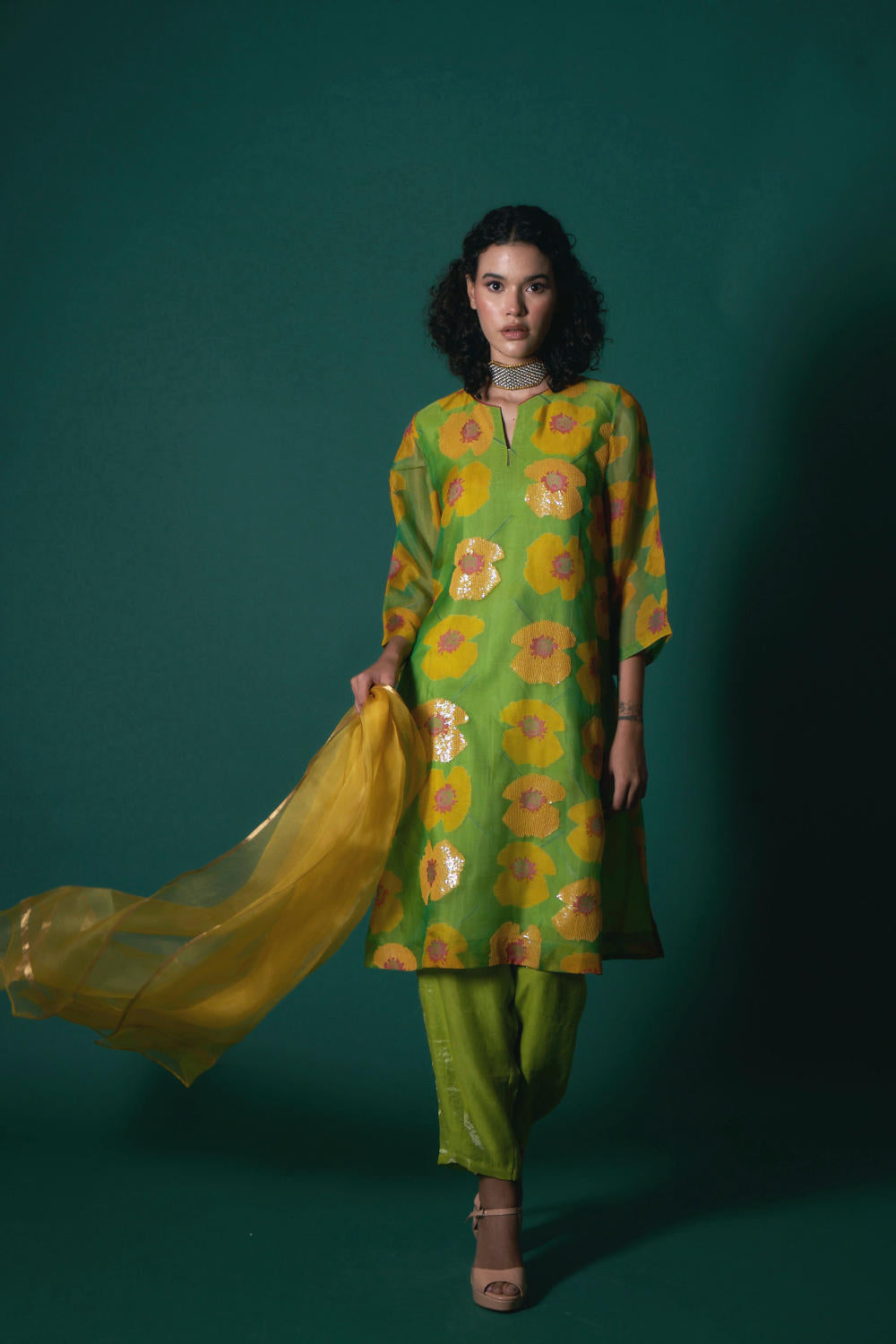 Tarina silk organza kurta set