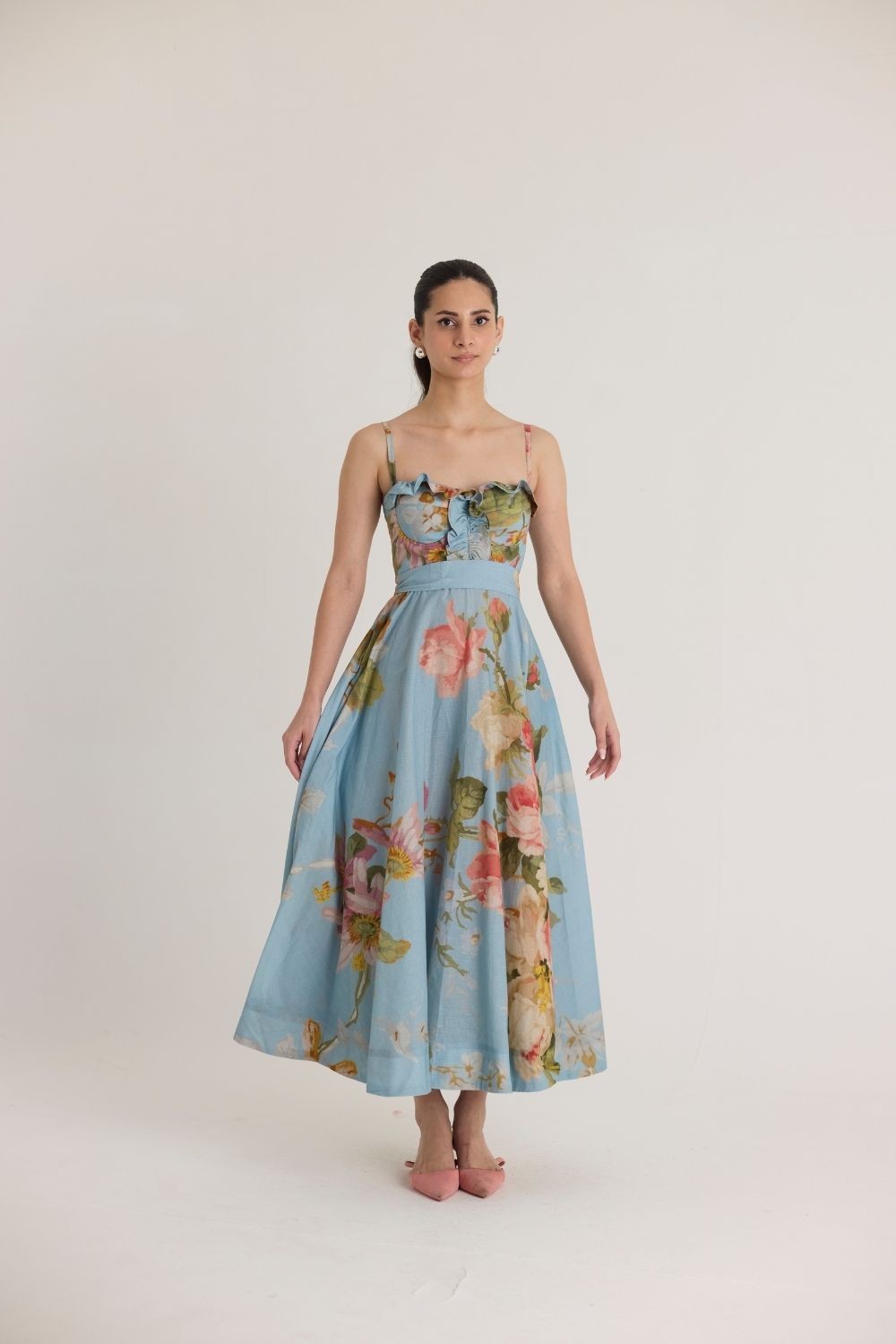 TAFFY COTTON FRILLS DRESS