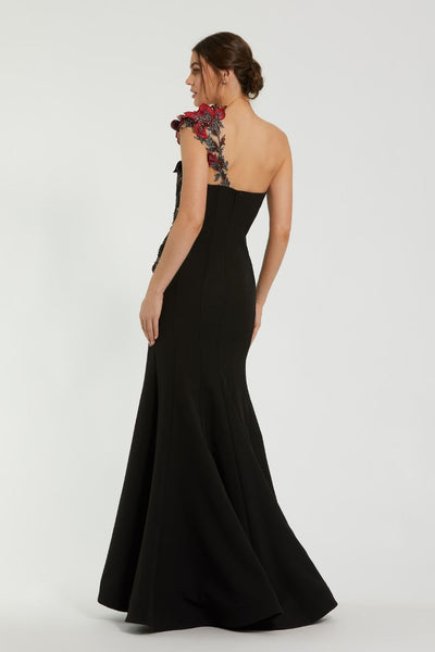 11779-Off The Shoulder Embroidered Mermaid Gown