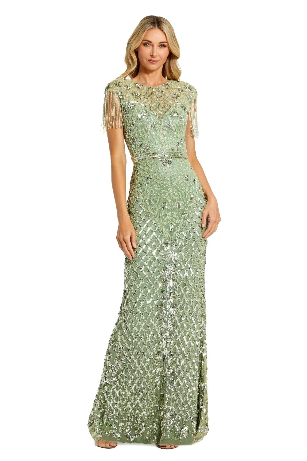 MD-4908 Straight Gown-Green