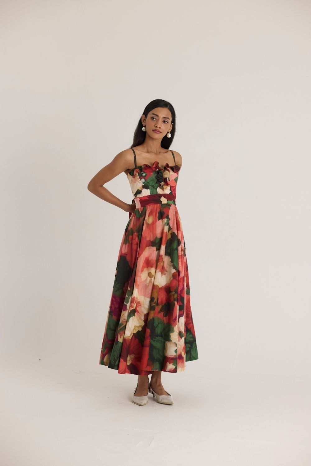 SCARLETT COTTON FRILL DRESS