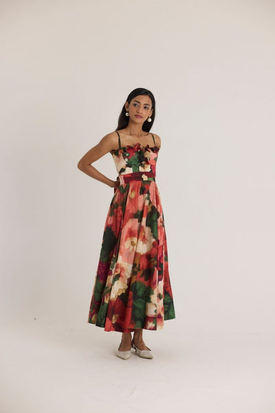 SCARLETT COTTON FRILL DRESS