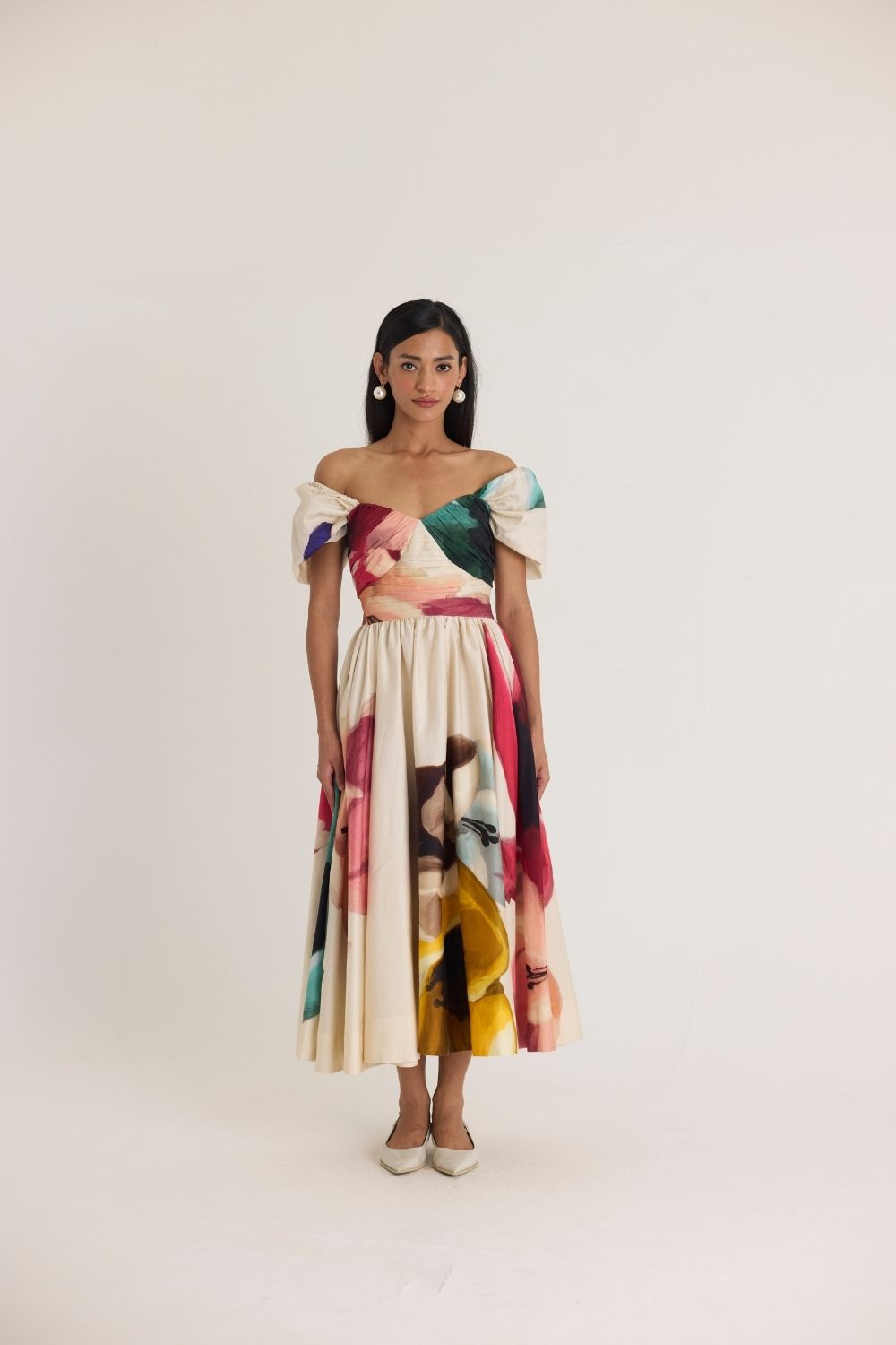 LILA PUFF SLEEVE DRESS