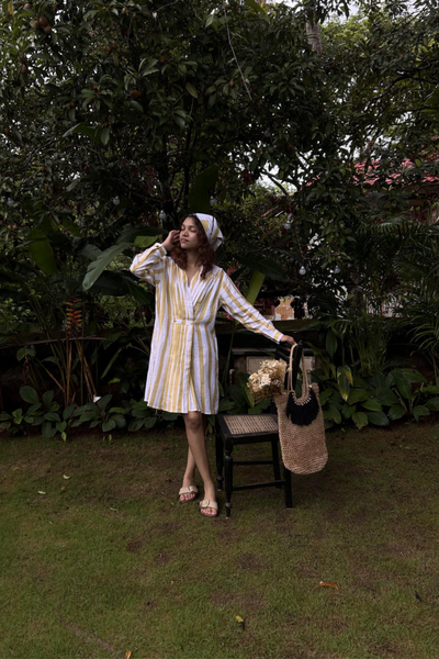 Florence Dress-Yellow Stripes