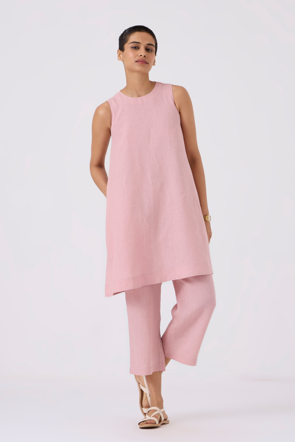 Nailah Linen Rose Pink Co-ord Set
