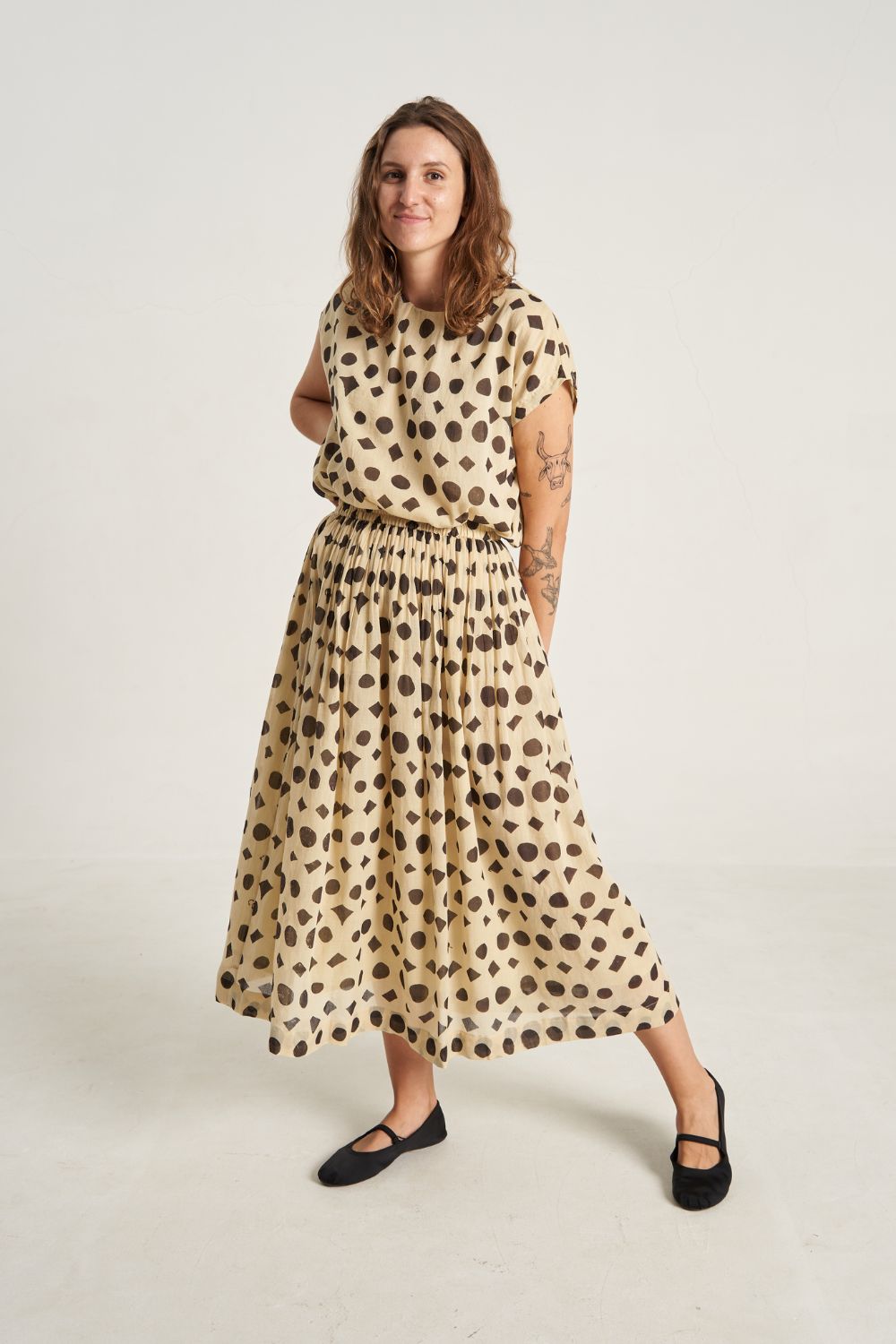 Whimsy Doodle Polka Top