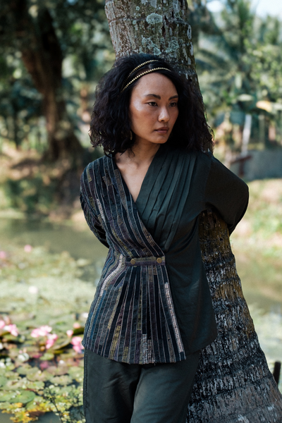 Upcycled Florence Top - Green