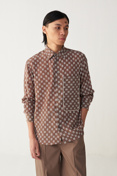 ALL OVER BRICK PRINT SHIRT