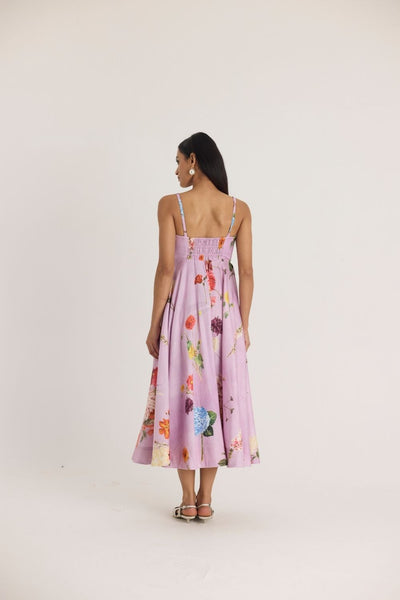 GIGGLE BERRY FLARED BRALETTE DRESS