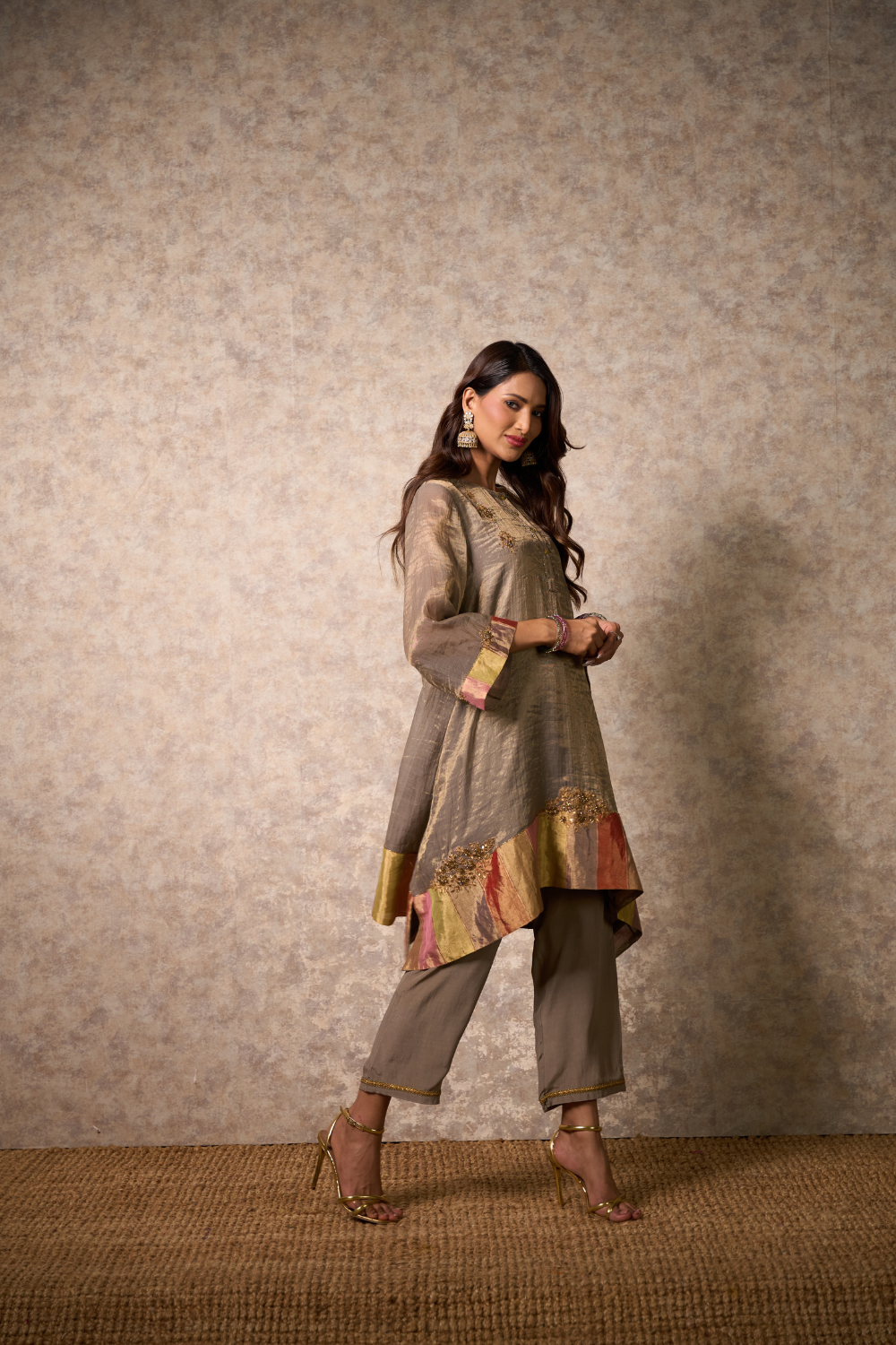 Zing Kurta Set - Grey with Dupatta
