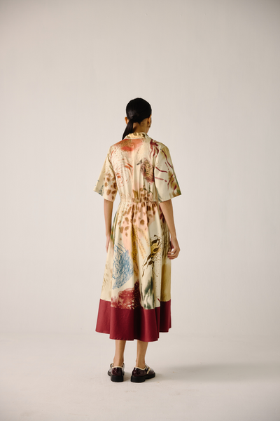 Print Blocked Dress - Abstract