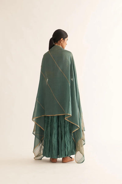 TEAL GREEN BEL DUPATTA