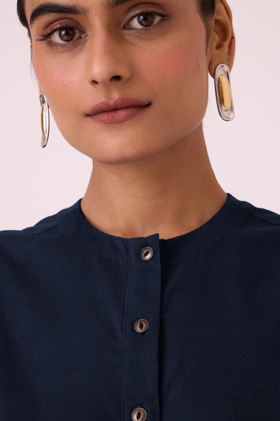 Wotton Blue Corduroy Top