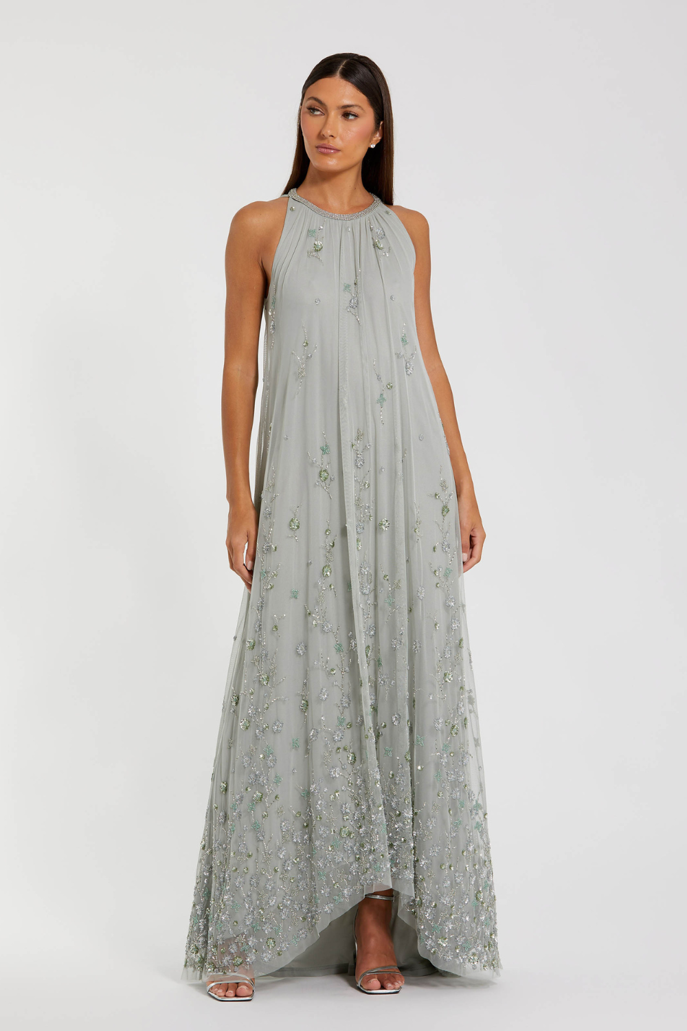 9382-Trapeze Gown-Sage