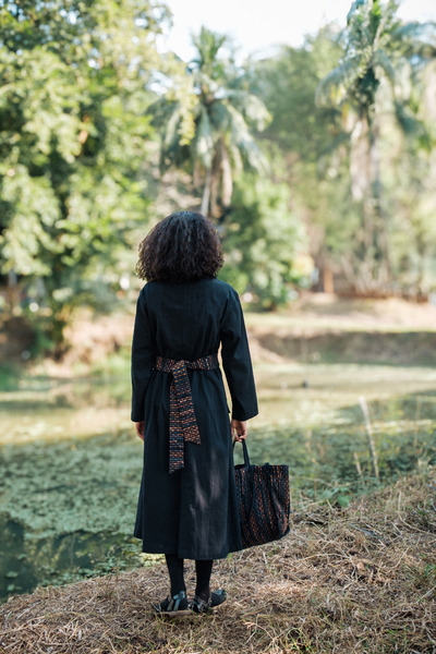 Upcycled Handwoven Copenhagen Trench - Black Copper