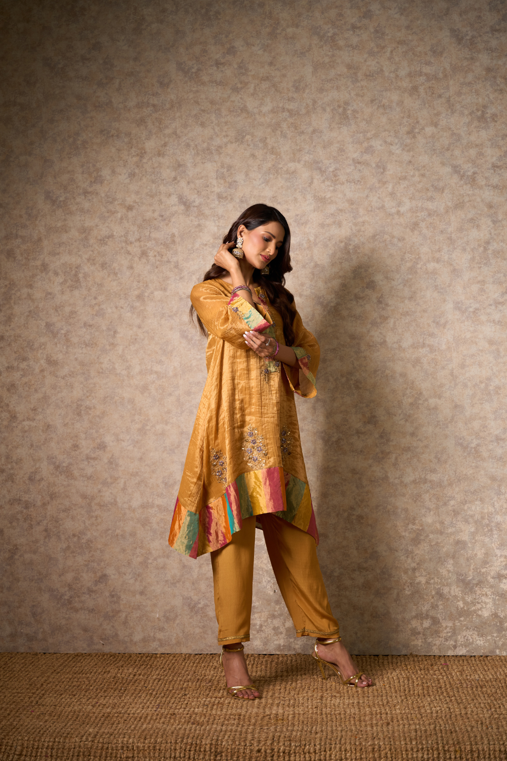Zing Kurta Set - Ochre