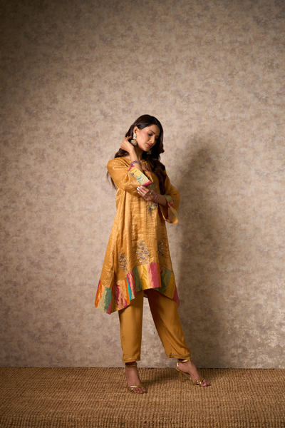 Zing Kurta Set - Ochre