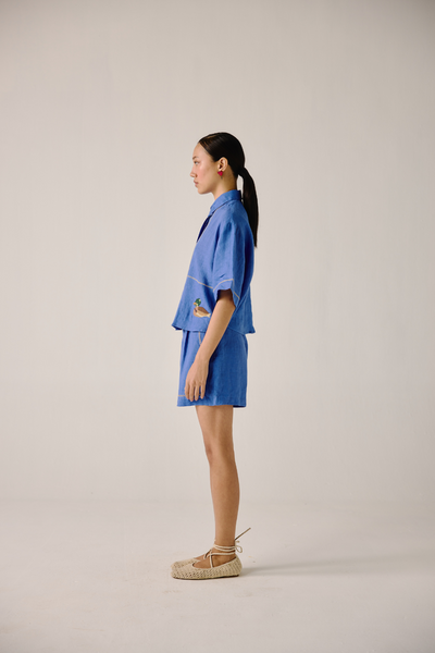 Ava Shirt - Electric Blue Duck