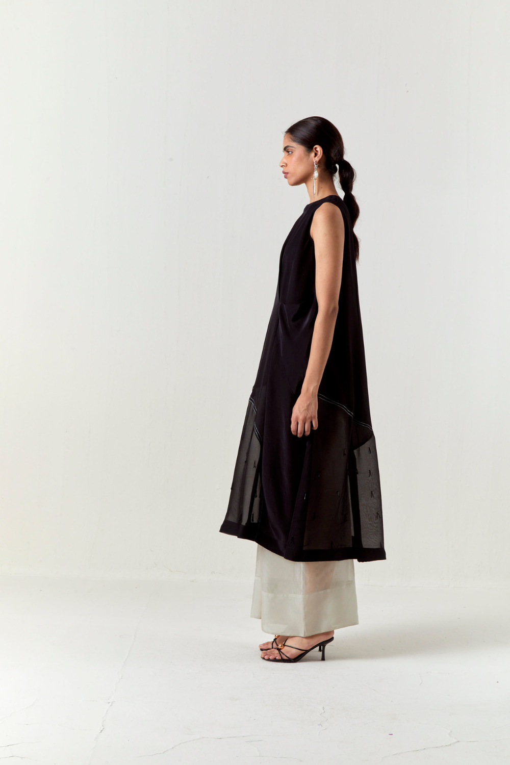 ASYMMETRIC TUNIC CO-ORD-BLACK