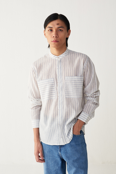 BAND COLLAR SHIRT