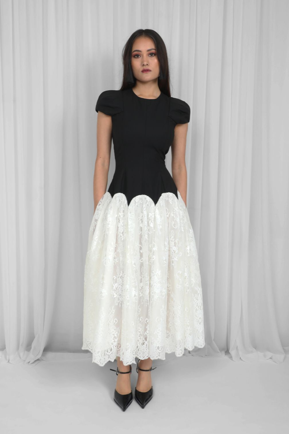Jolene Dress-Black & White