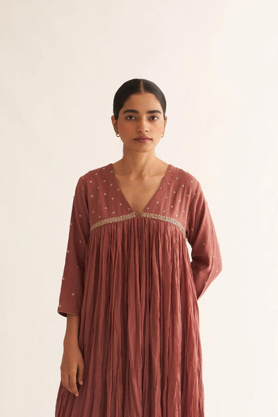 MRINAL OLD ROSE KURTA SET