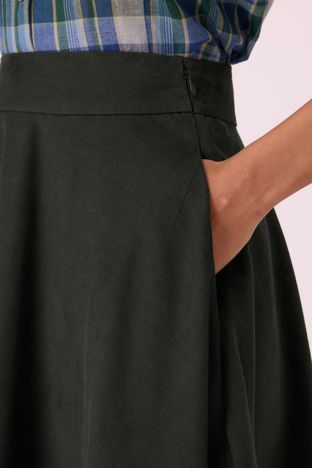 Boga Green Corduroy Skirt
