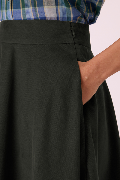 Boga Green Corduroy Skirt