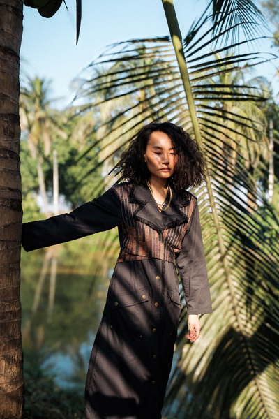 Upcycled Copenhagen Trench - Black Copper