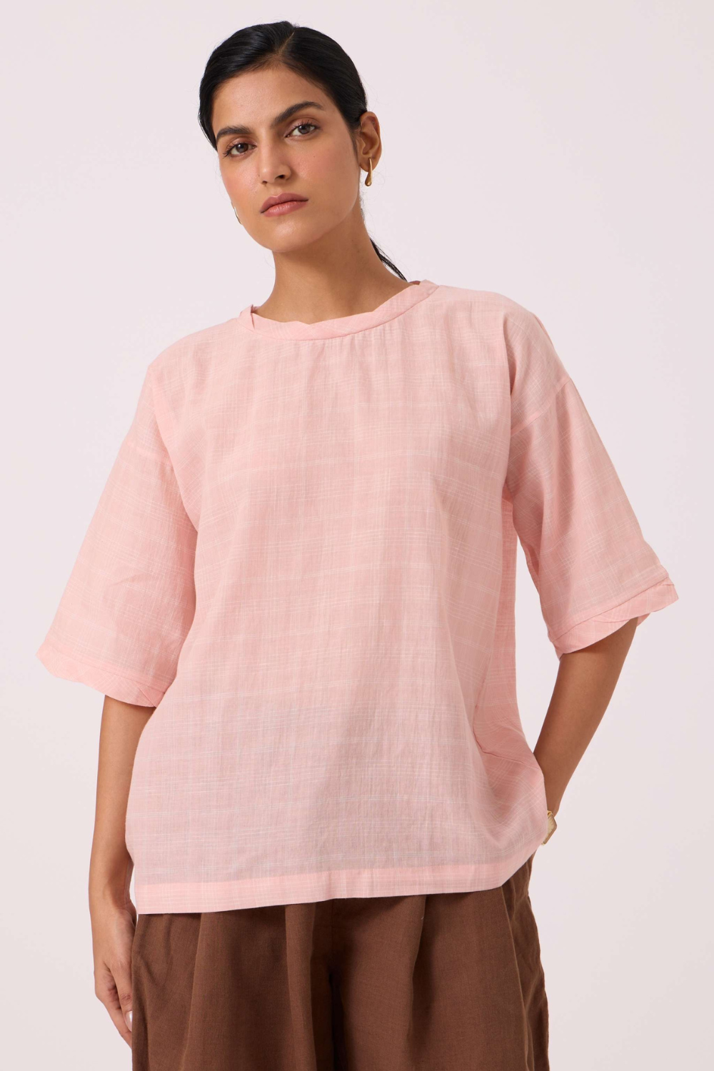 Laurie Pink Handwoven Top