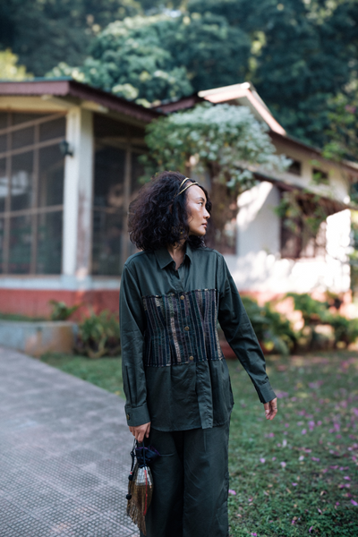 Upcycled Hunza Shirt - Green