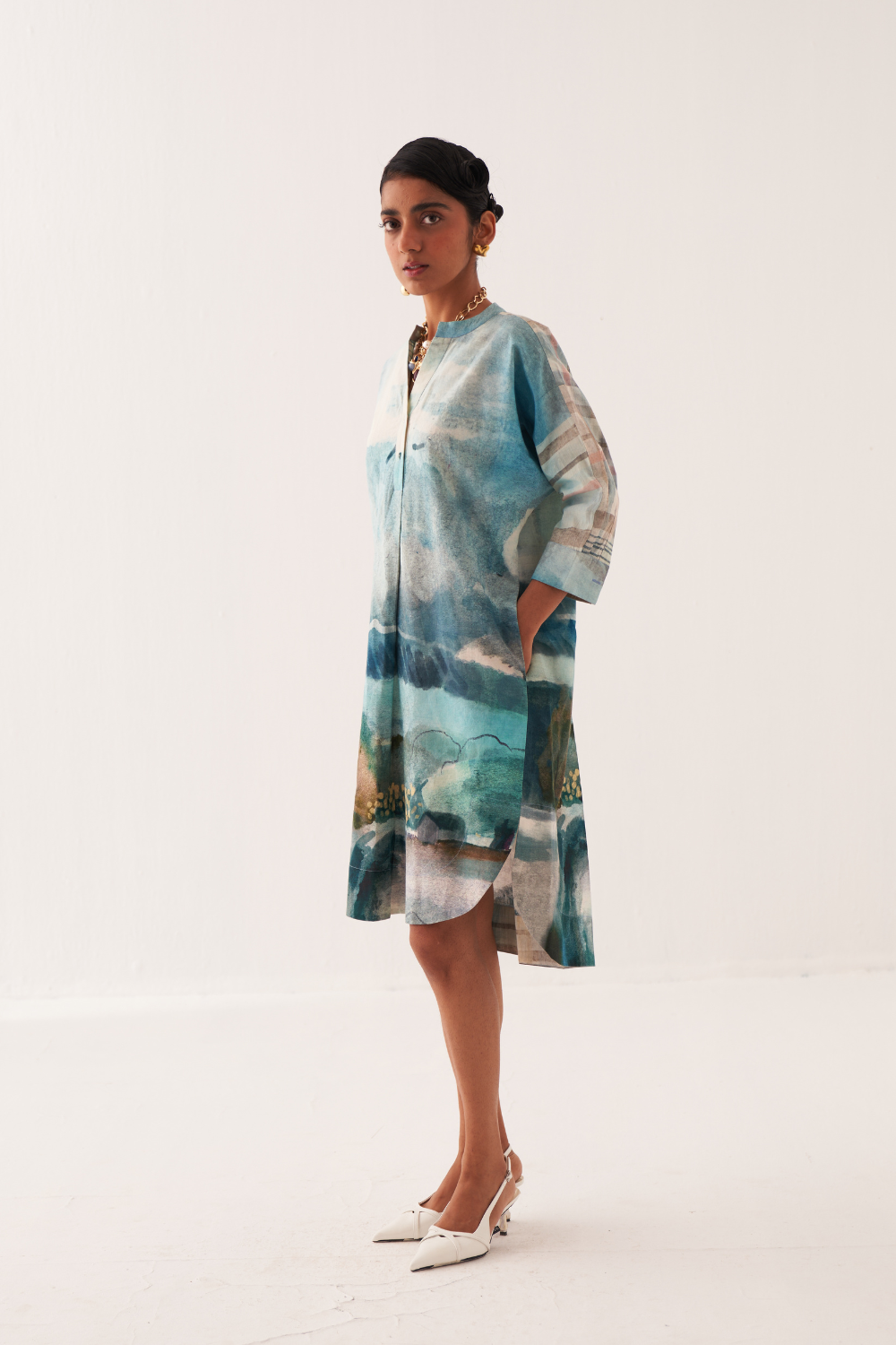 Sky Batwing Dress