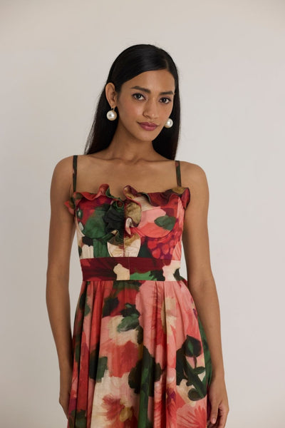 SCARLETT COTTON FRILL DRESS