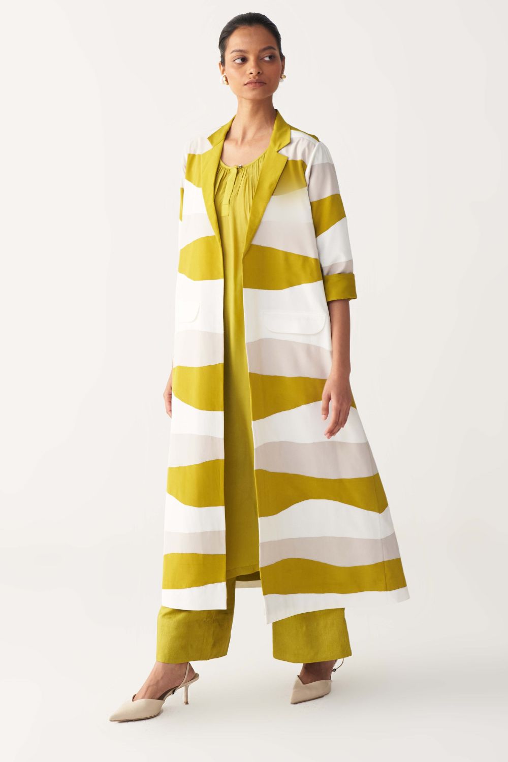 APPLIQUE JACKET-LIME