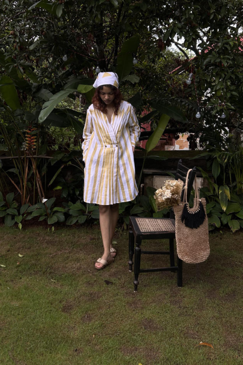 Florence Dress-Yellow Stripes