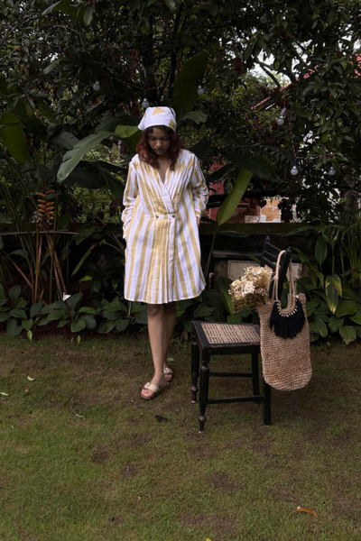 Florence Dress-Yellow Stripes