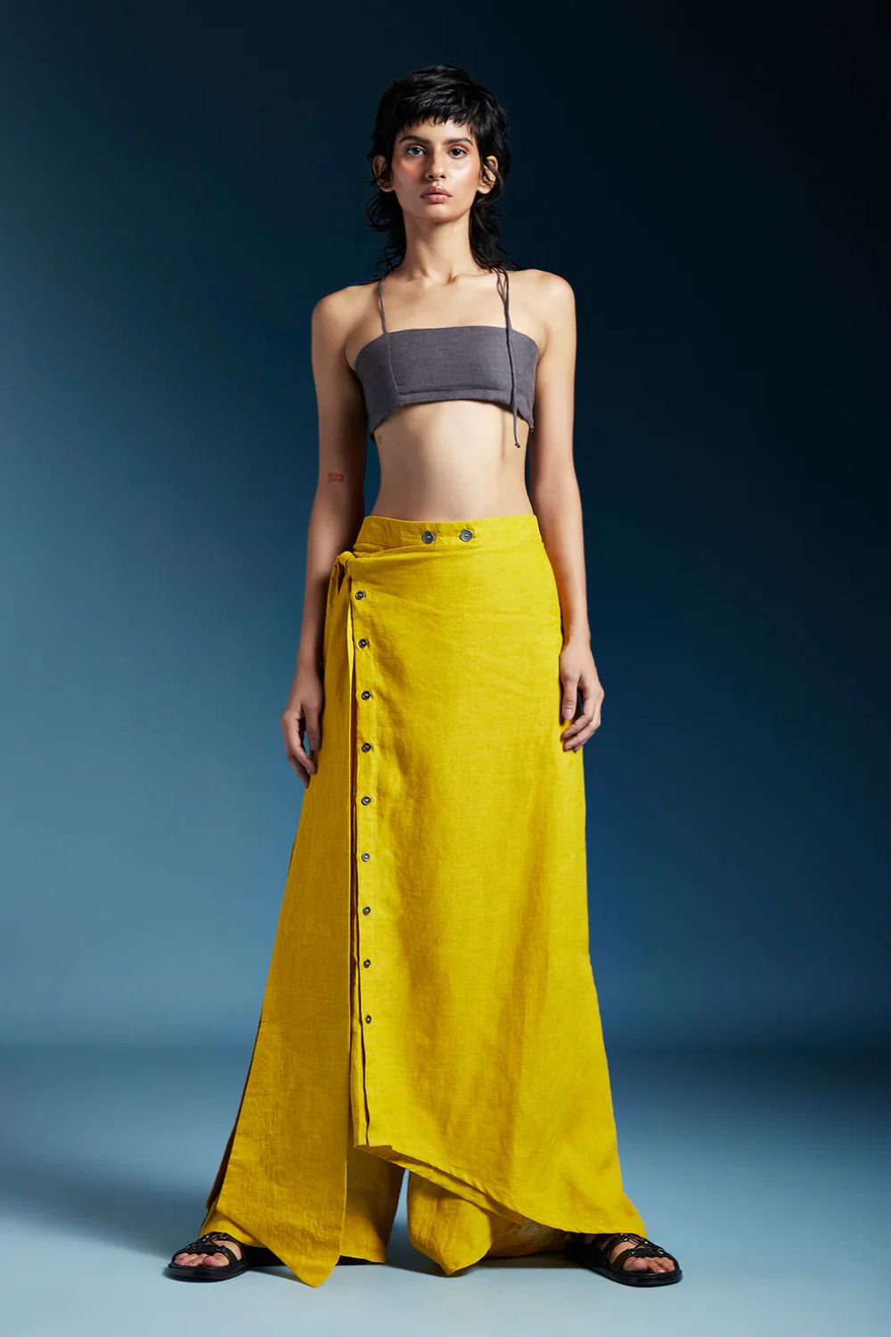 Elle Trousers-Mustard
