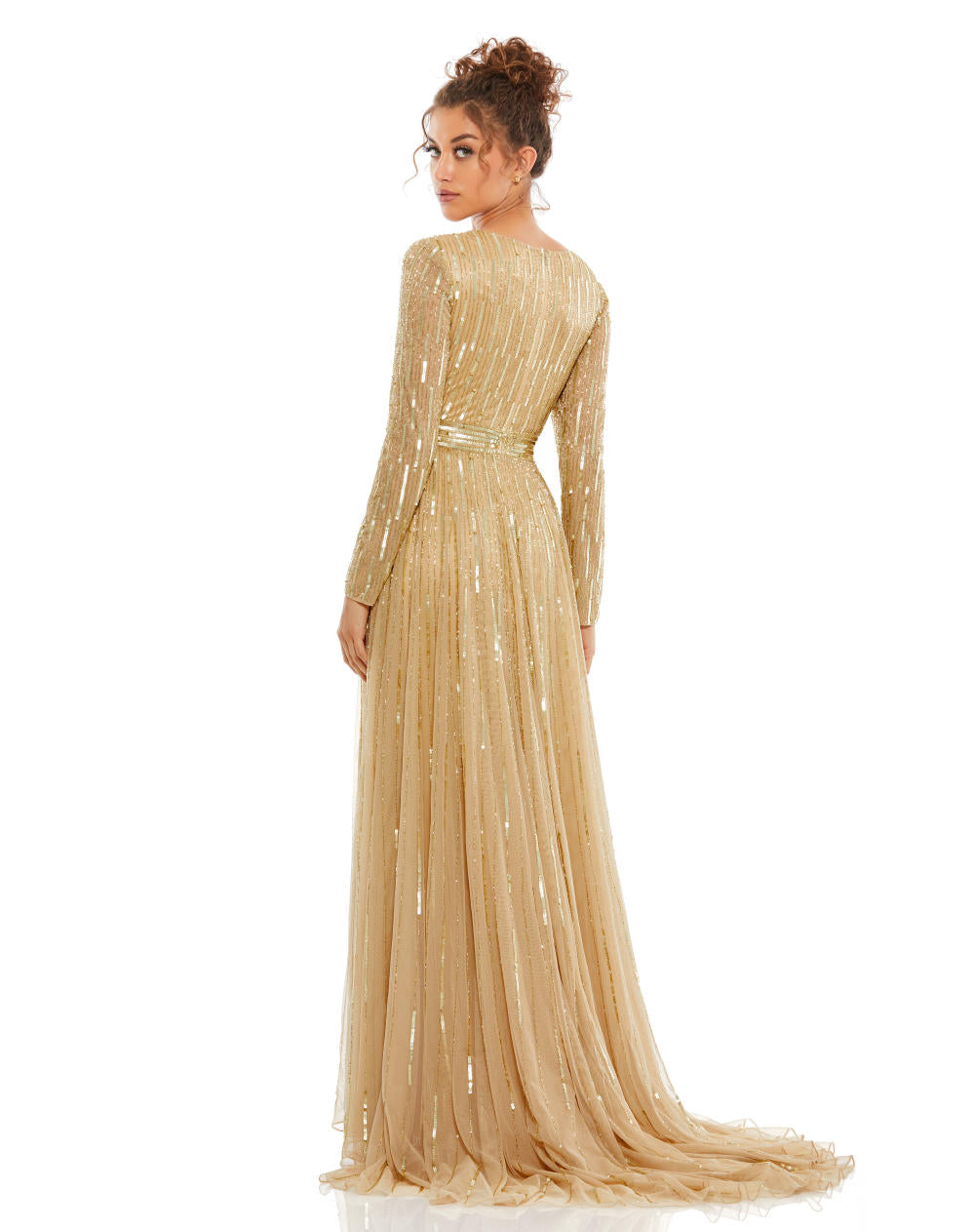 MD-4977 Long Gown-Gold
