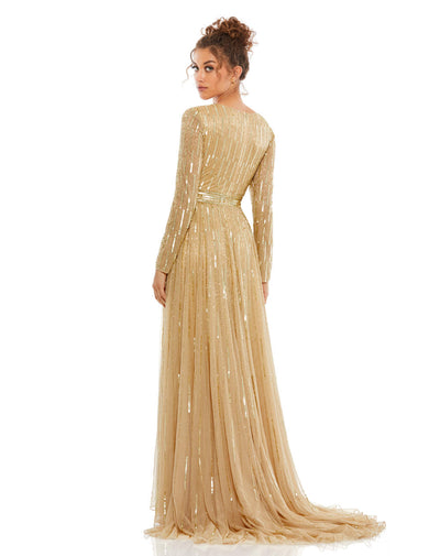 MD-4977 Long Gown-Gold